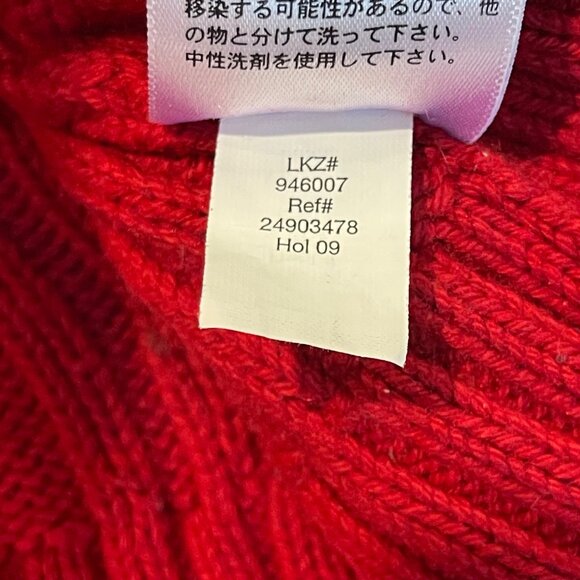 Eddie Bauer Cable Knit Cardigan Sweater Women's Size Medium Full Zip Cotton Wool - Picture 14 of 14